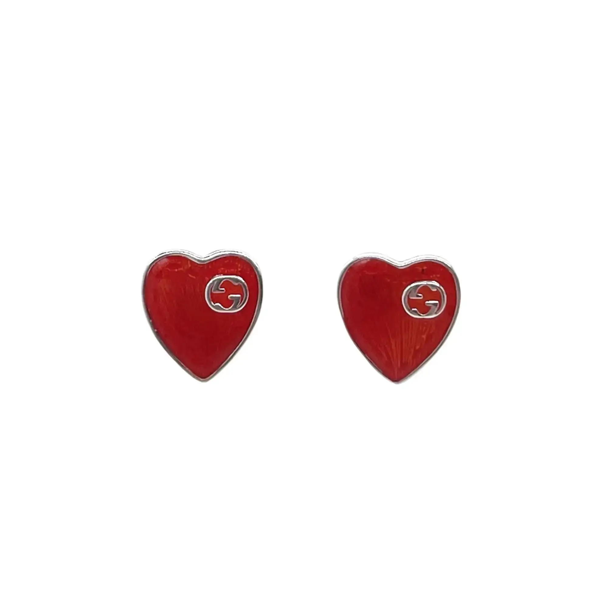 Gucci Heart Earrings With Interlocking G