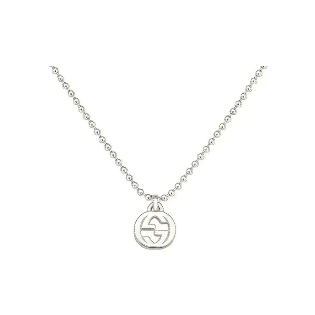 Gucci Interlocking G Necklace In Silver