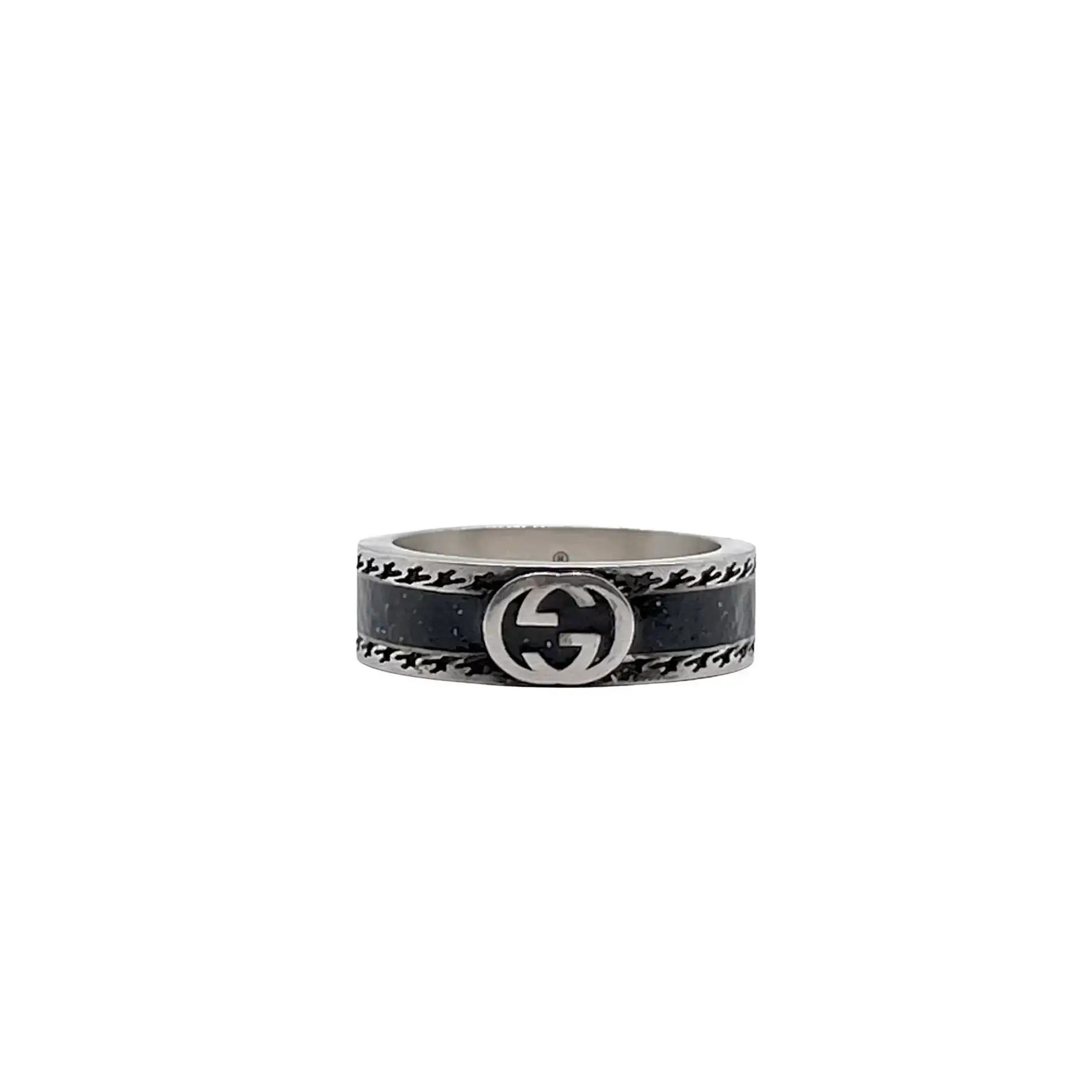 Enamel Interlocking G Gucci Ring