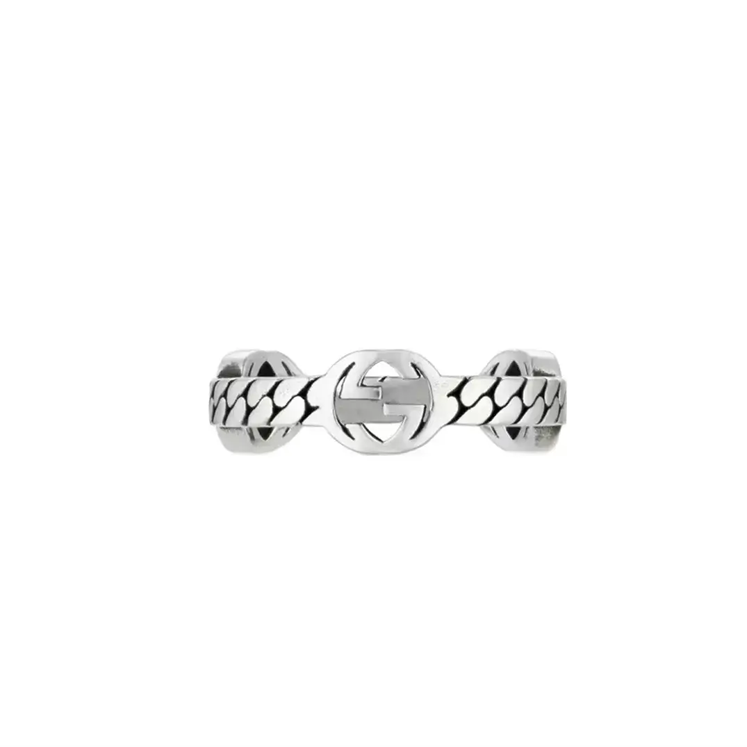 Gucci Interlocking Ring Silver