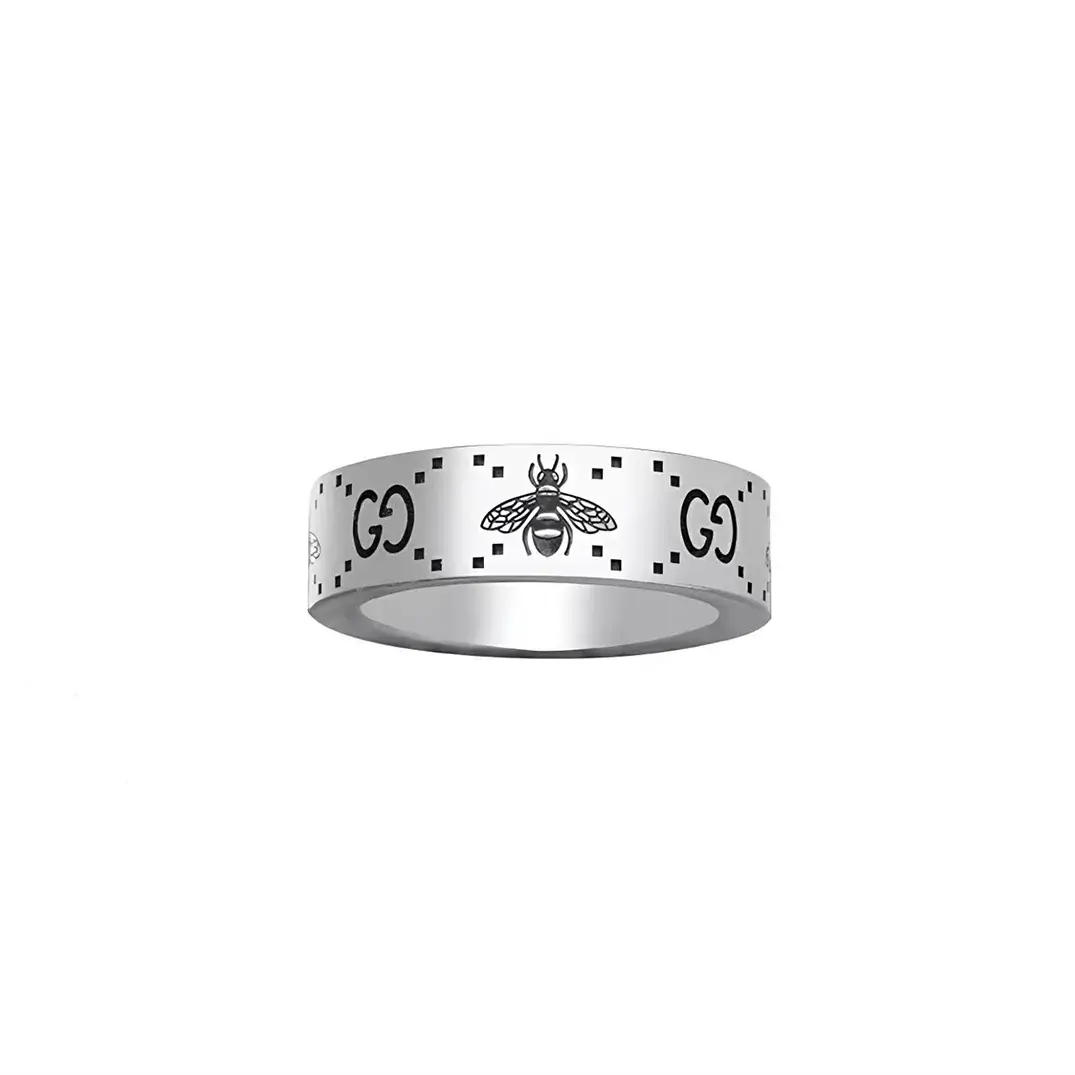 Gucci Ring Bee And GG Engraved