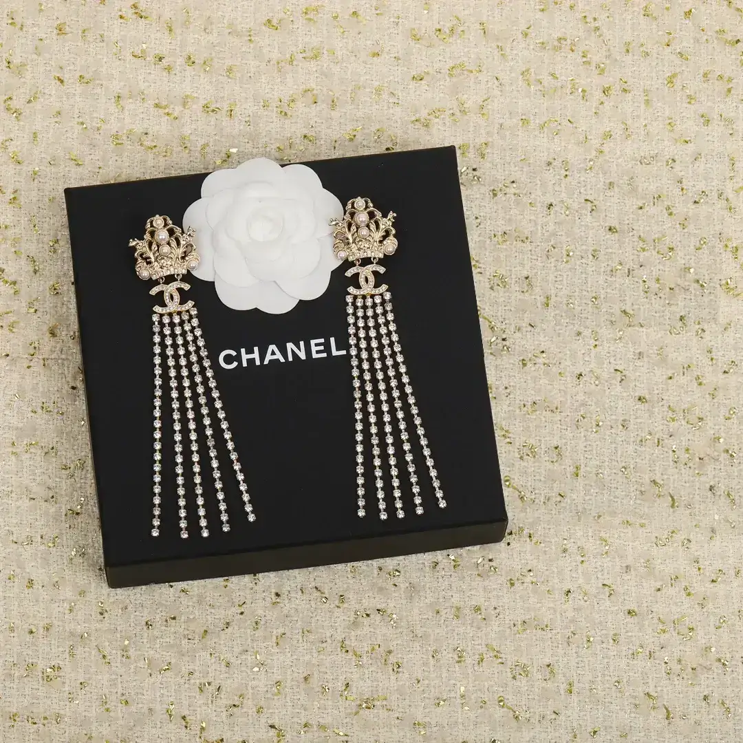 Logo Diamond Earrings (tassel ear clip) 13385655342119354