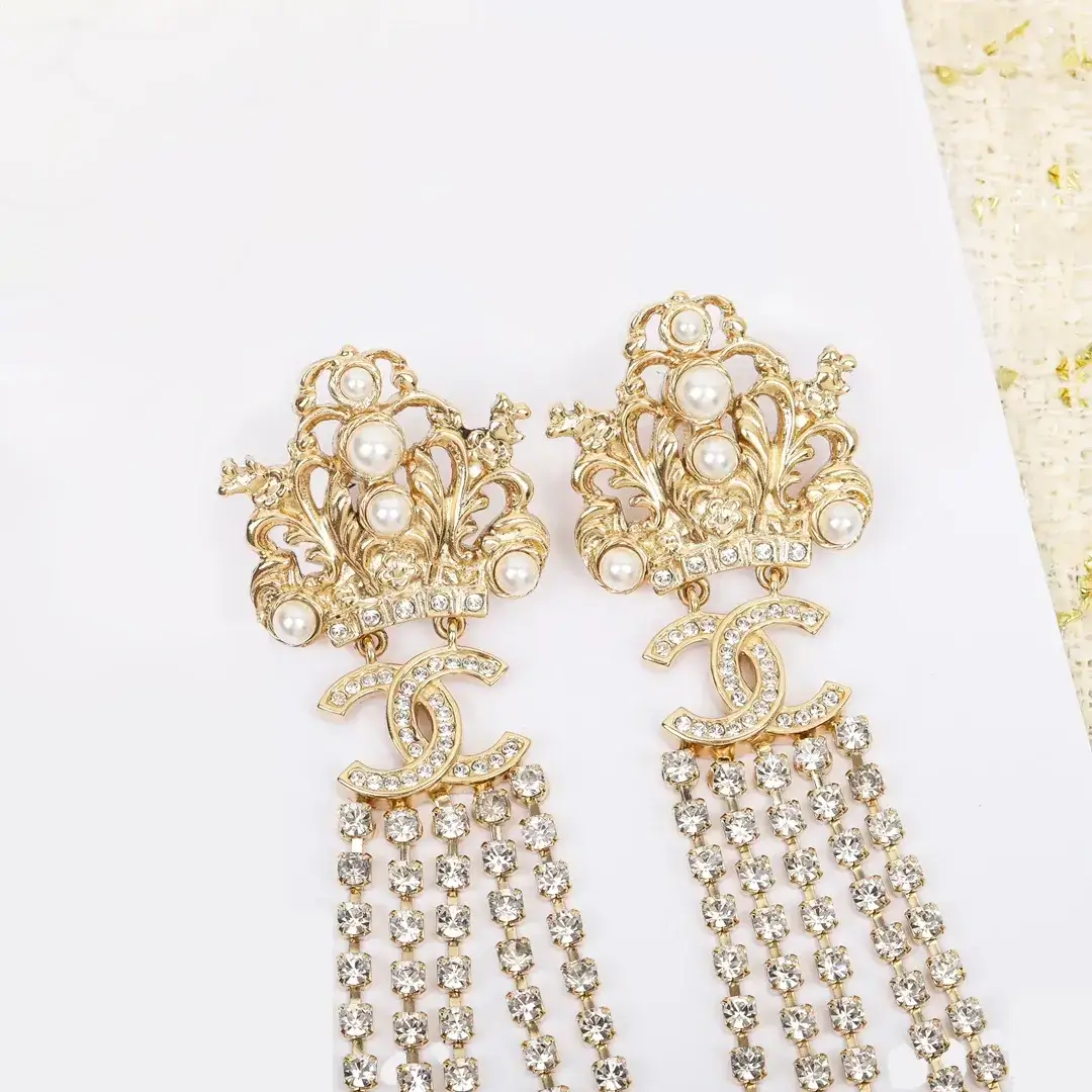 Logo Diamond Earrings (tassel ear clip) 13385655342798603