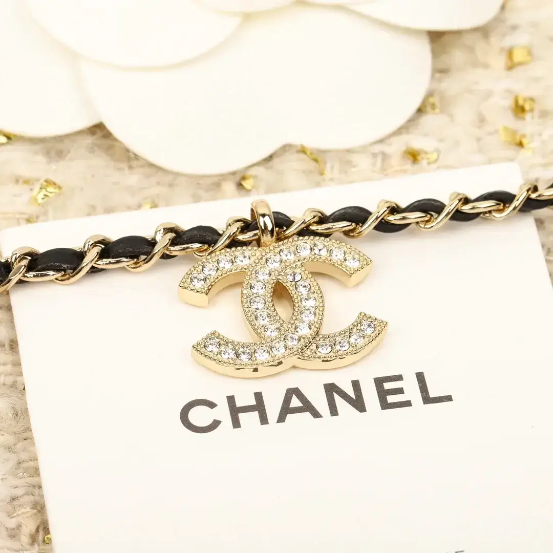 CC Logo Leather Chain Classic Chanel Necklace 13385999896086788