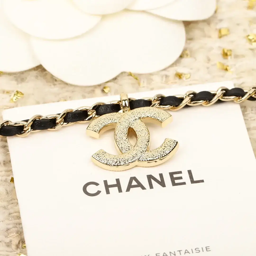 CC Logo Leather Chain Classic Chanel Necklace 13385999896785103