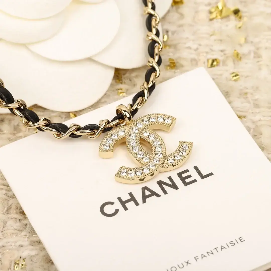 CC Logo Leather Chain Classic Chanel Necklace 13385999897501116