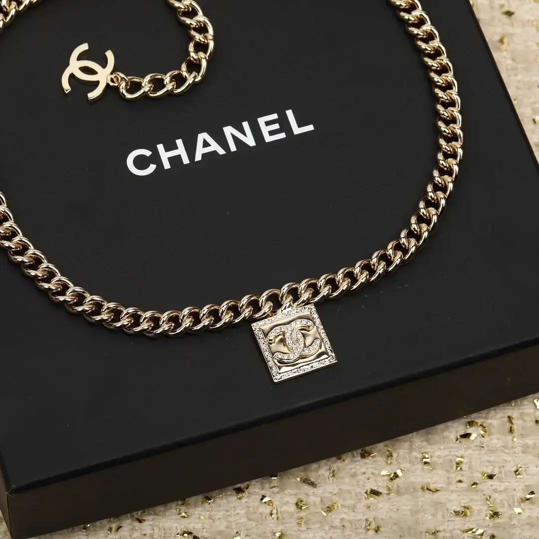 Chanel Necklace Square Logo Pendant 13386001308103230