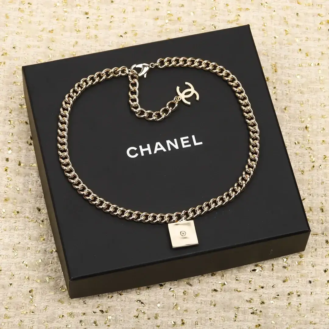 Chanel Necklace Square Logo Pendant 13386001308798003