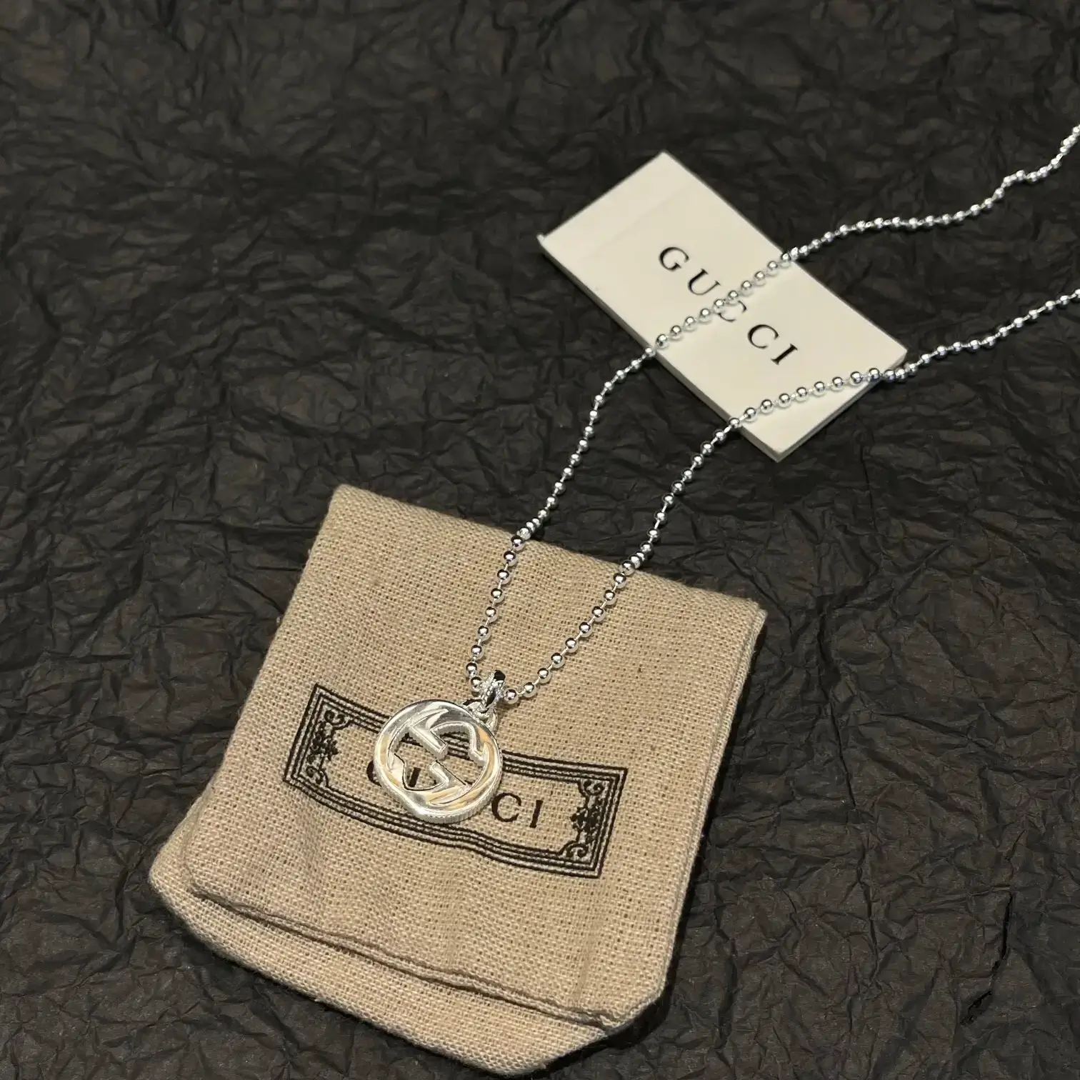 Gucci Interlocking G Necklace In Silver