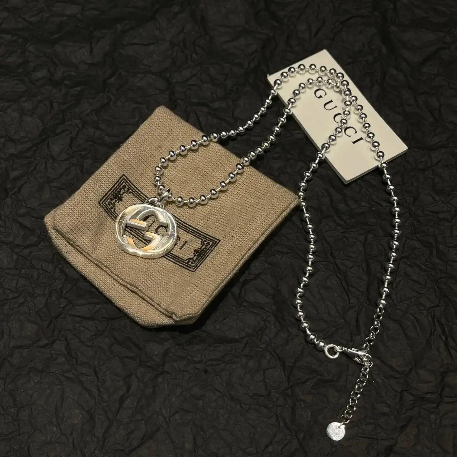 Gucci Interlocking G Necklace In Silver