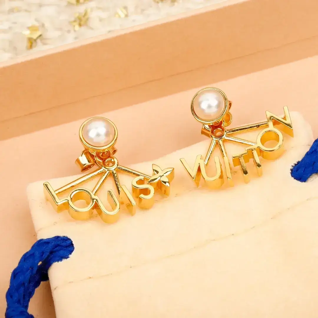 Louis Vuitton Spelling Earrings - Iconic Lettered Elegance
