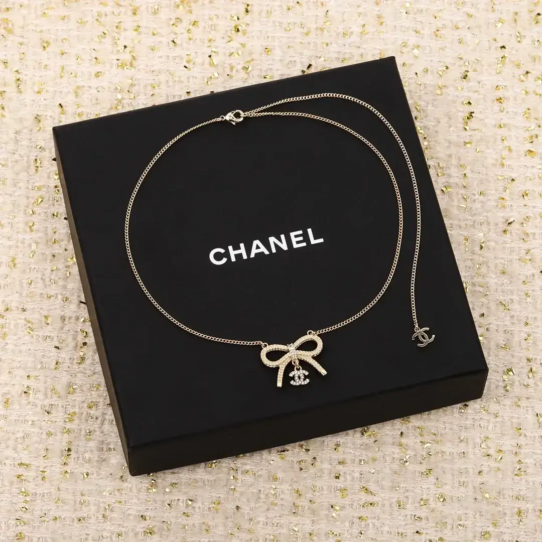Chanel Bow Necklace - Luxury Elegant Jewellery for Women