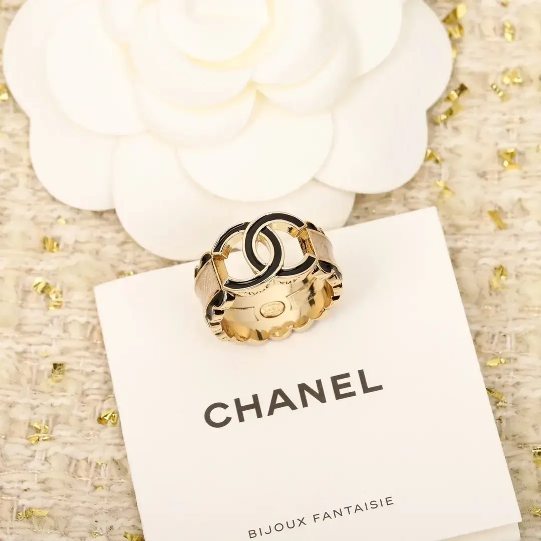 Coco Chanel Logo Ring - Iconic & Fashion-Forward Look