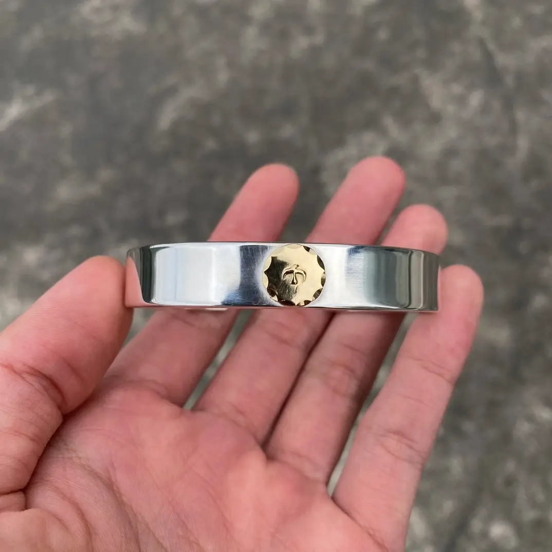 Flattened Goros Bangle - Japanese Top Artisan Craft