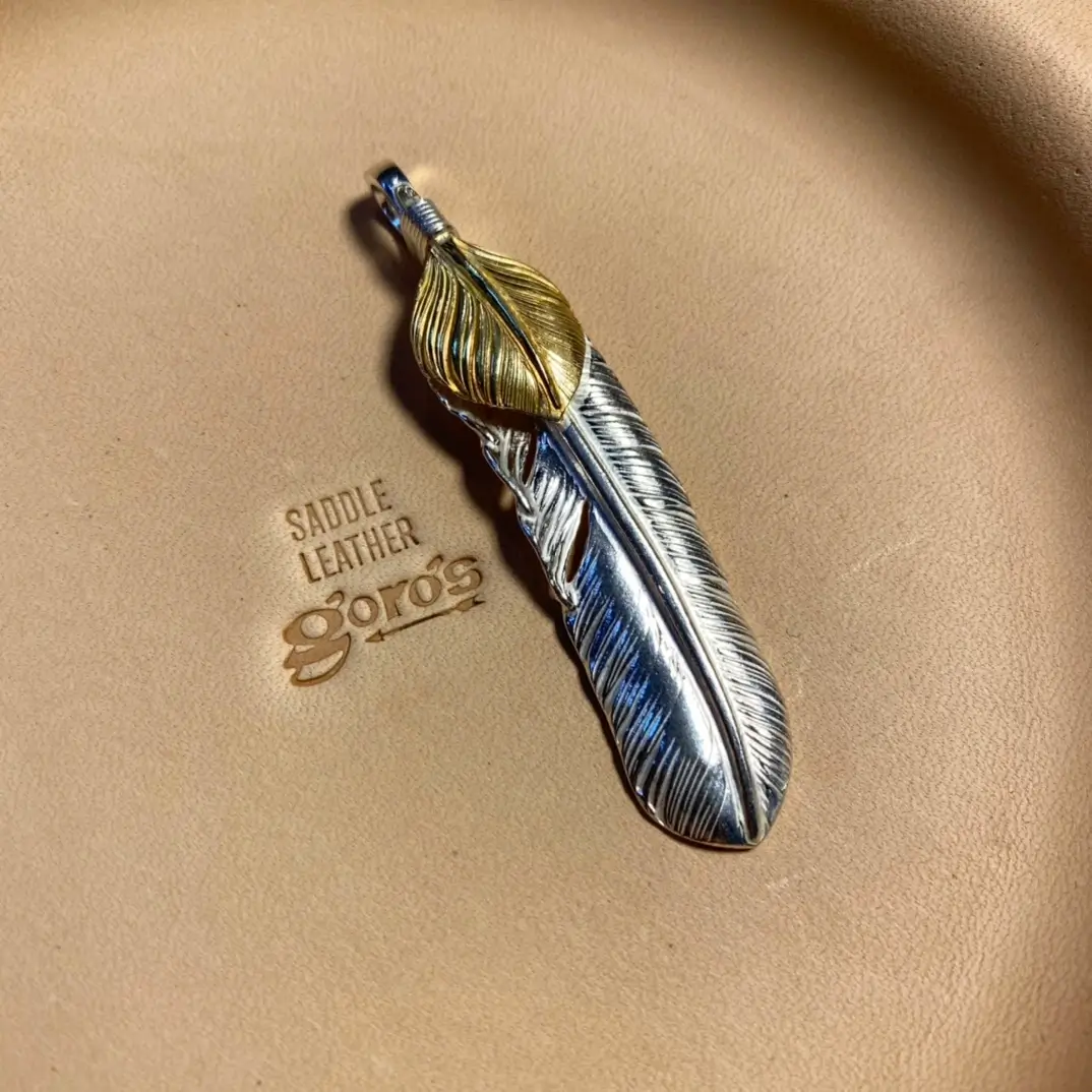 Gold Top Goro's Feather Pendant - Urban Native Icon