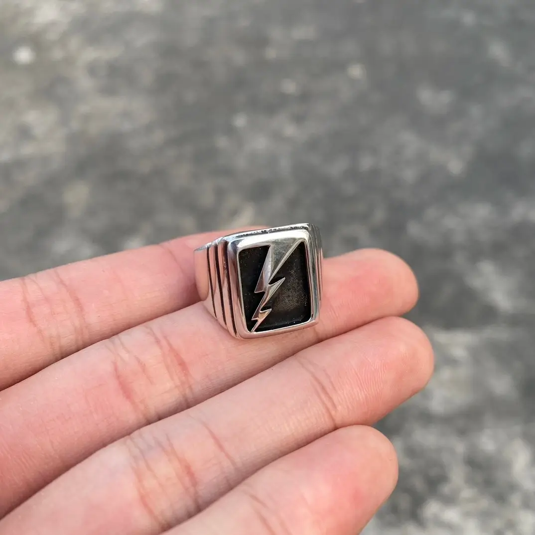 Goros Japan Thunder Ring - Native Motif Silver Ring
