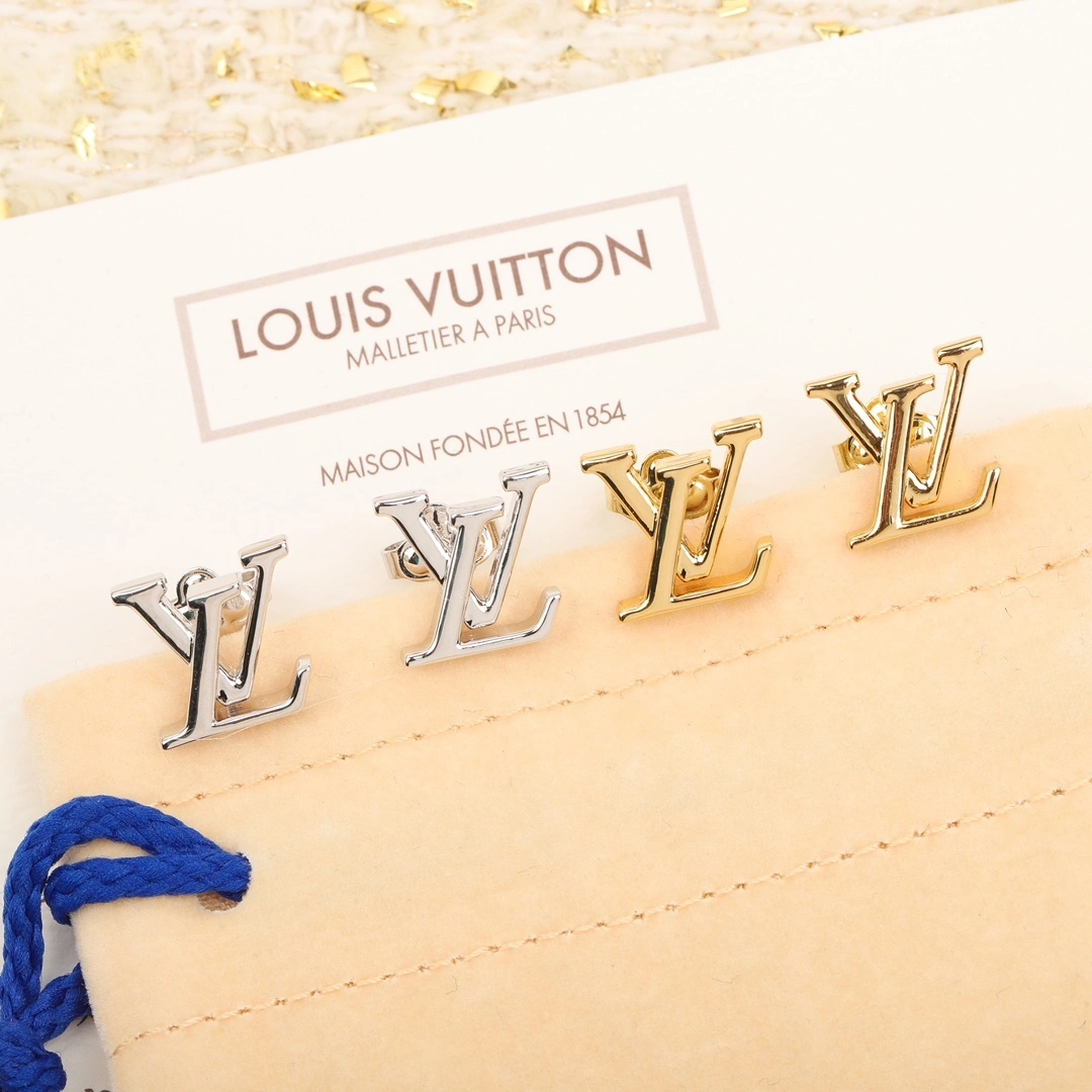 Louis Vuitton LV Stud Earrings - Signature Monogram Elegance