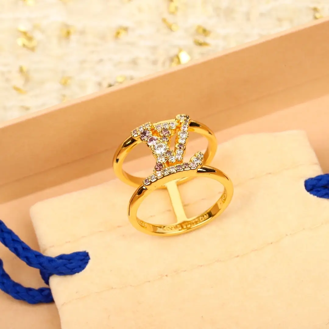 LOUIS VUITTON Diamond Two-Row Ring - Parisian Luxury