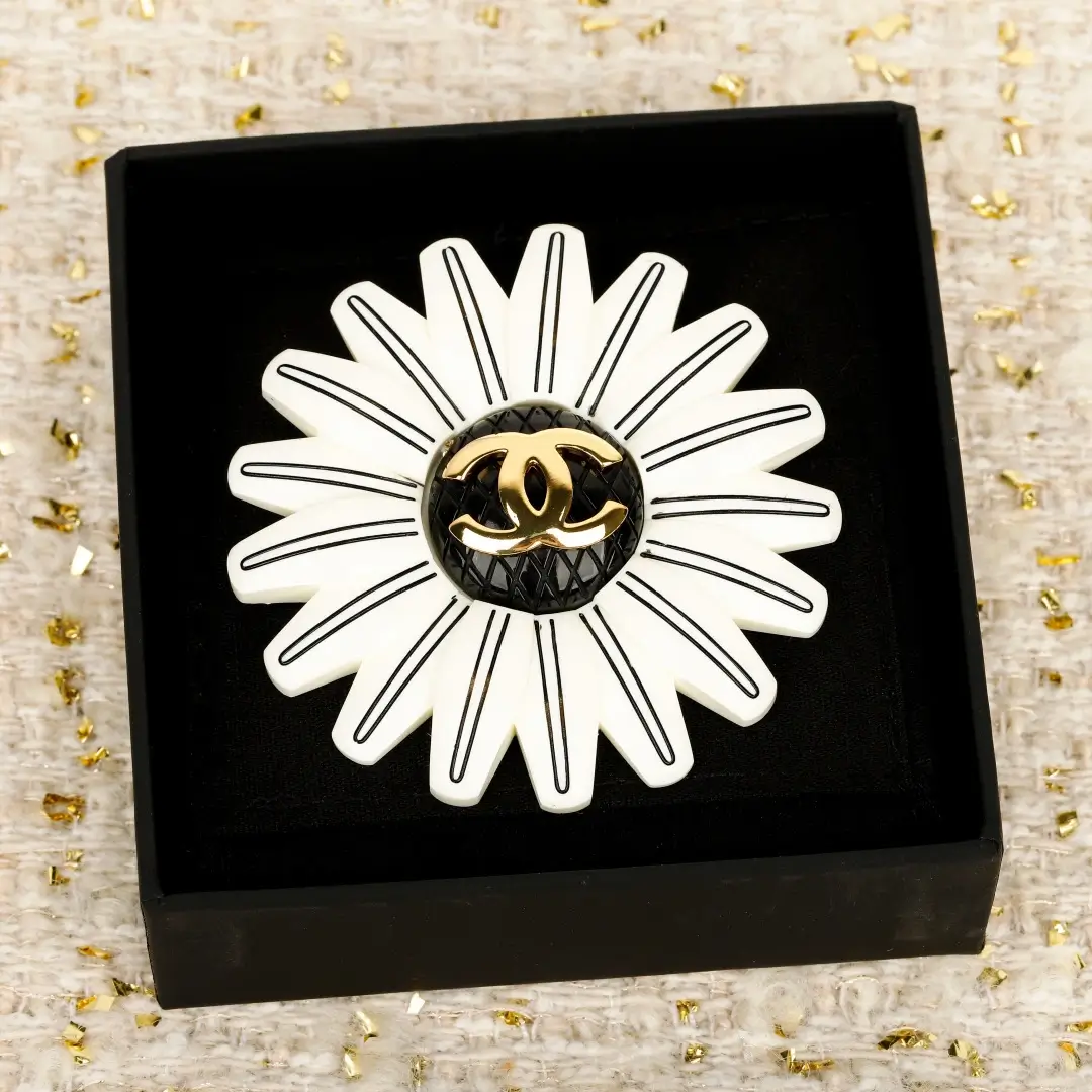 Sunflower Chanel Pin For Clothes - Vintage Floral Brooch